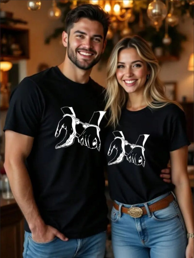 Love Valentine'S Day T-Shirt,   Couple T-Shirt, Couple Christmas, Fashion Casual T-Shirt, Short-Sleeved T-Shirt